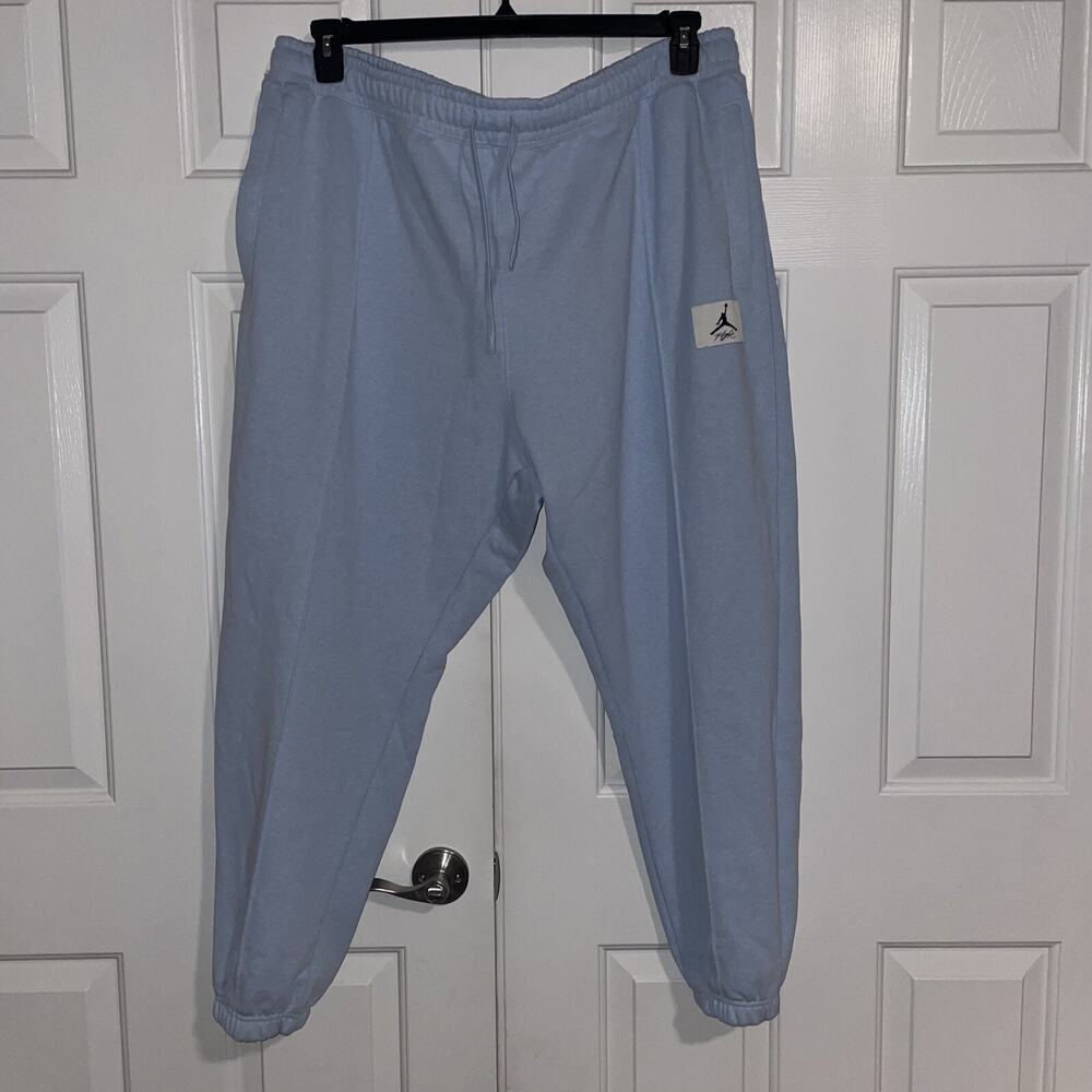 Jordan DD7003-438 women Sweatpants zipper pockets Light Blue Sportswear 3X